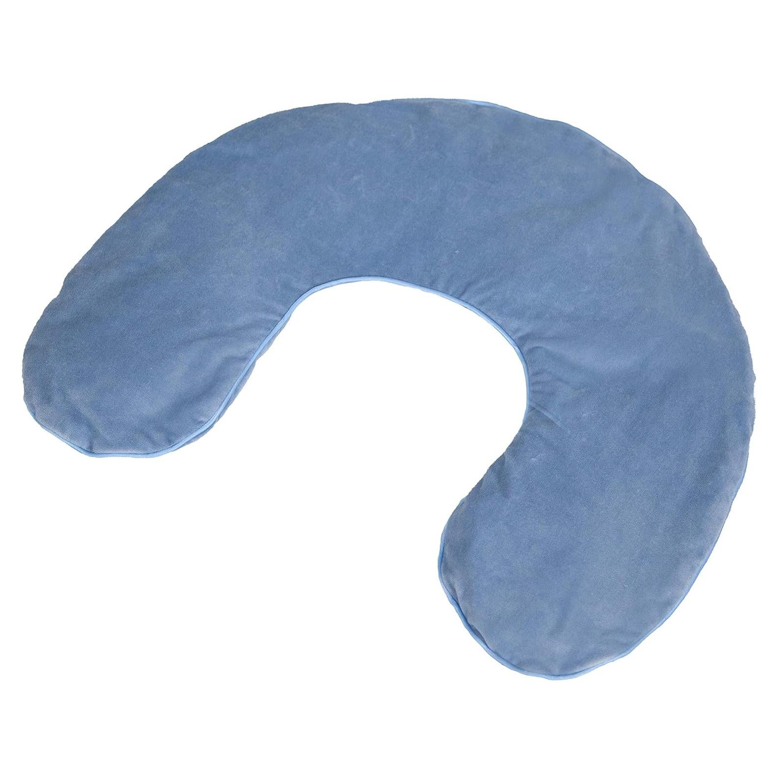 DreamTime Microwaveable Crescent Wrap with Aromatherapy, Heating Pad for Neck and Shoulders, Neck Wrap with Soothing Lavender, Lemongrass, and Chamomile Herbs for Natural Stress Relief, Blue