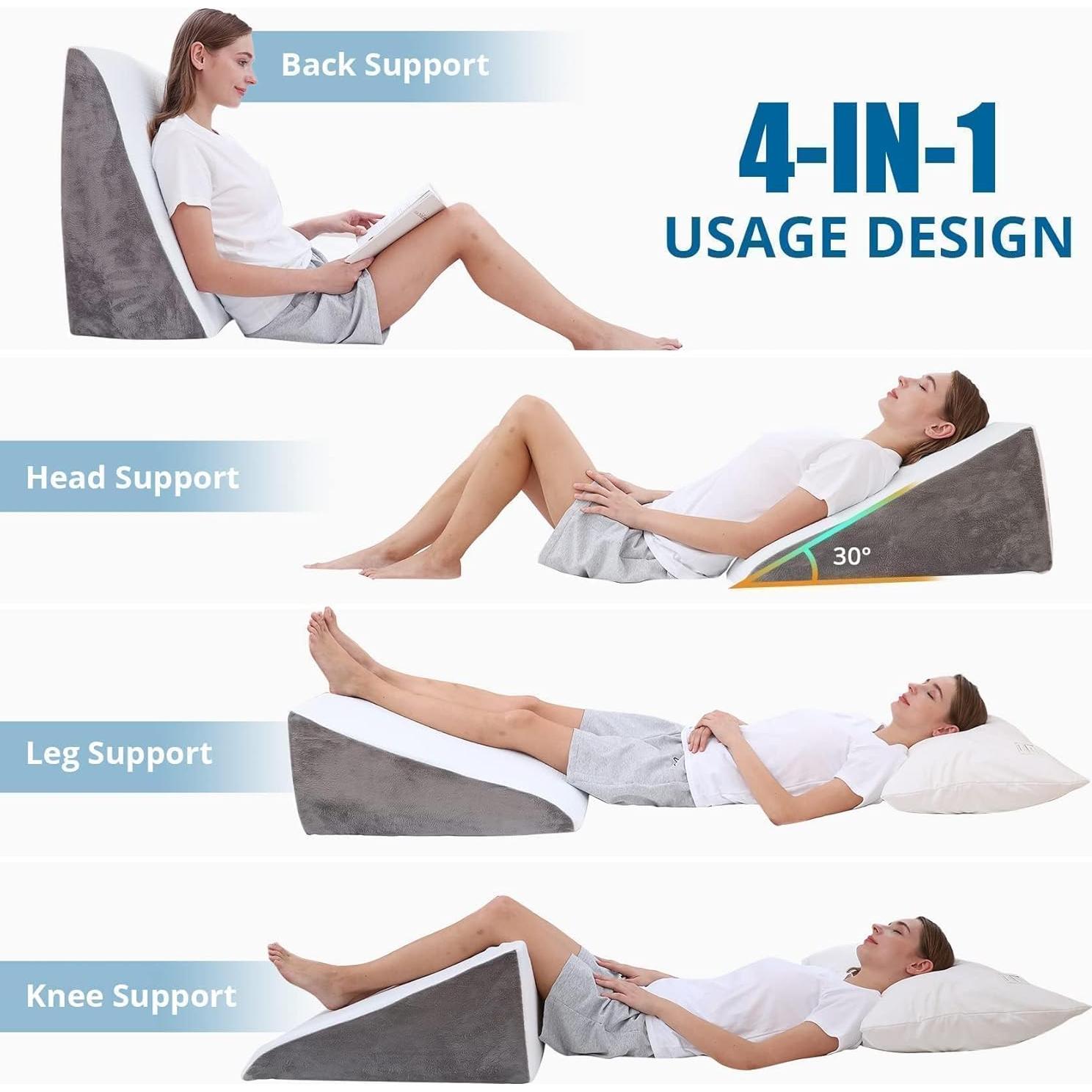 Almohada en Cuña Sasttie Espuma con Memoria 30 cm Gris