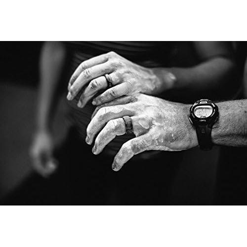 Anillo de Silicona QALO Bisel Paso Q2X Negro 9mm para Hombre