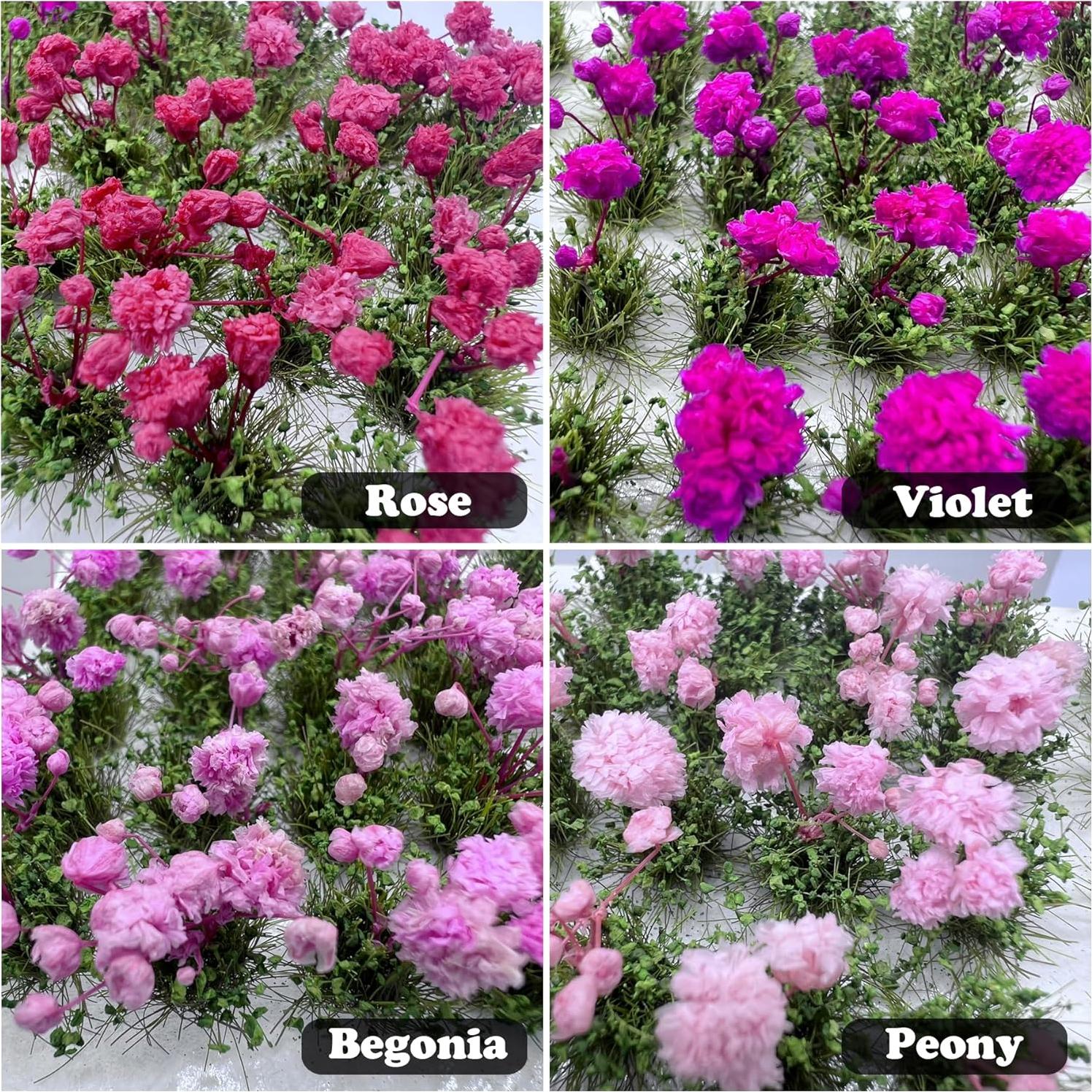 Grupo de Flores Woohome 80 Piezas para Diorama y Paisajismo