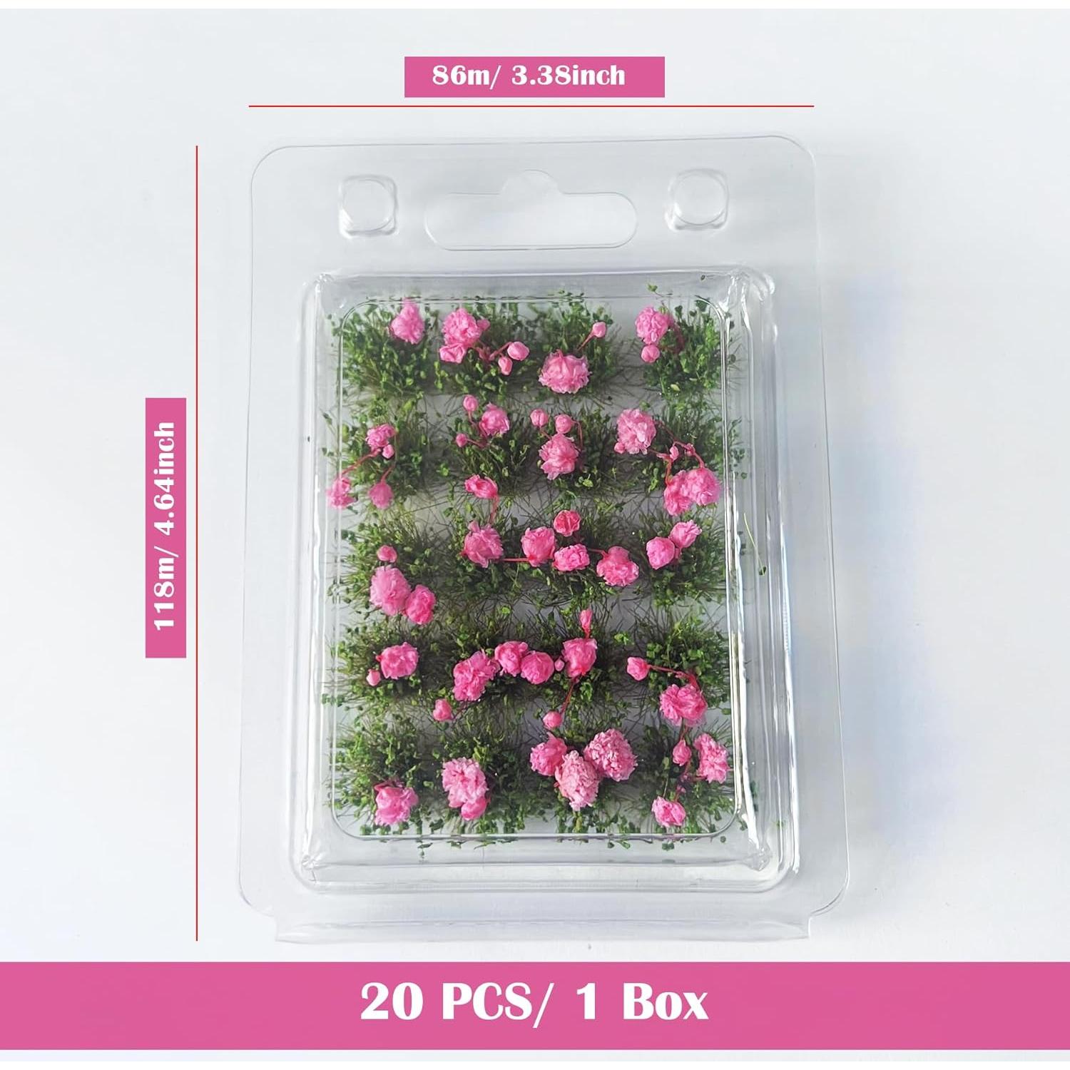 Grupo de Flores Woohome 80 Piezas para Diorama y Paisajismo