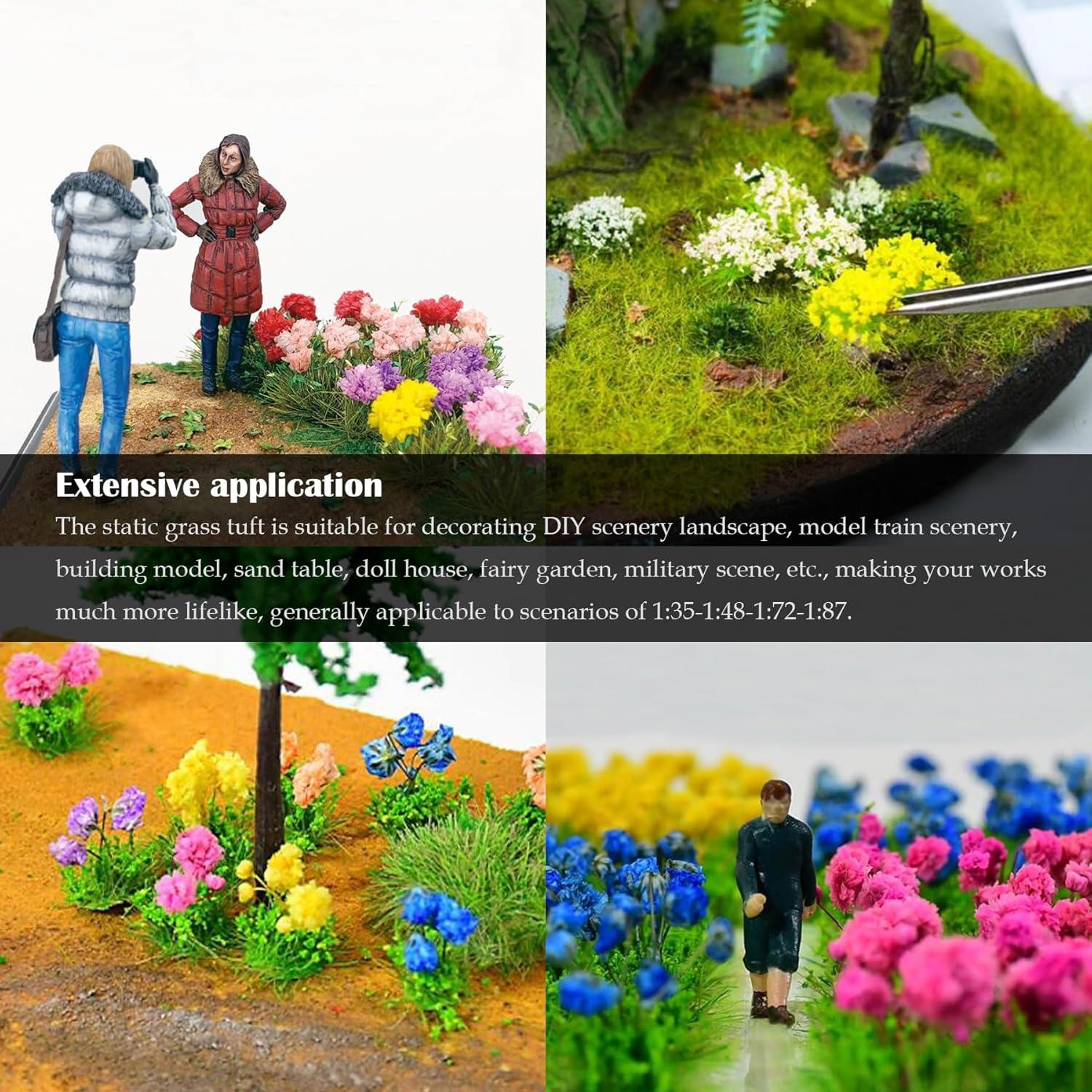 Grupo de Flores Woohome 80 Piezas para Diorama y Paisajismo