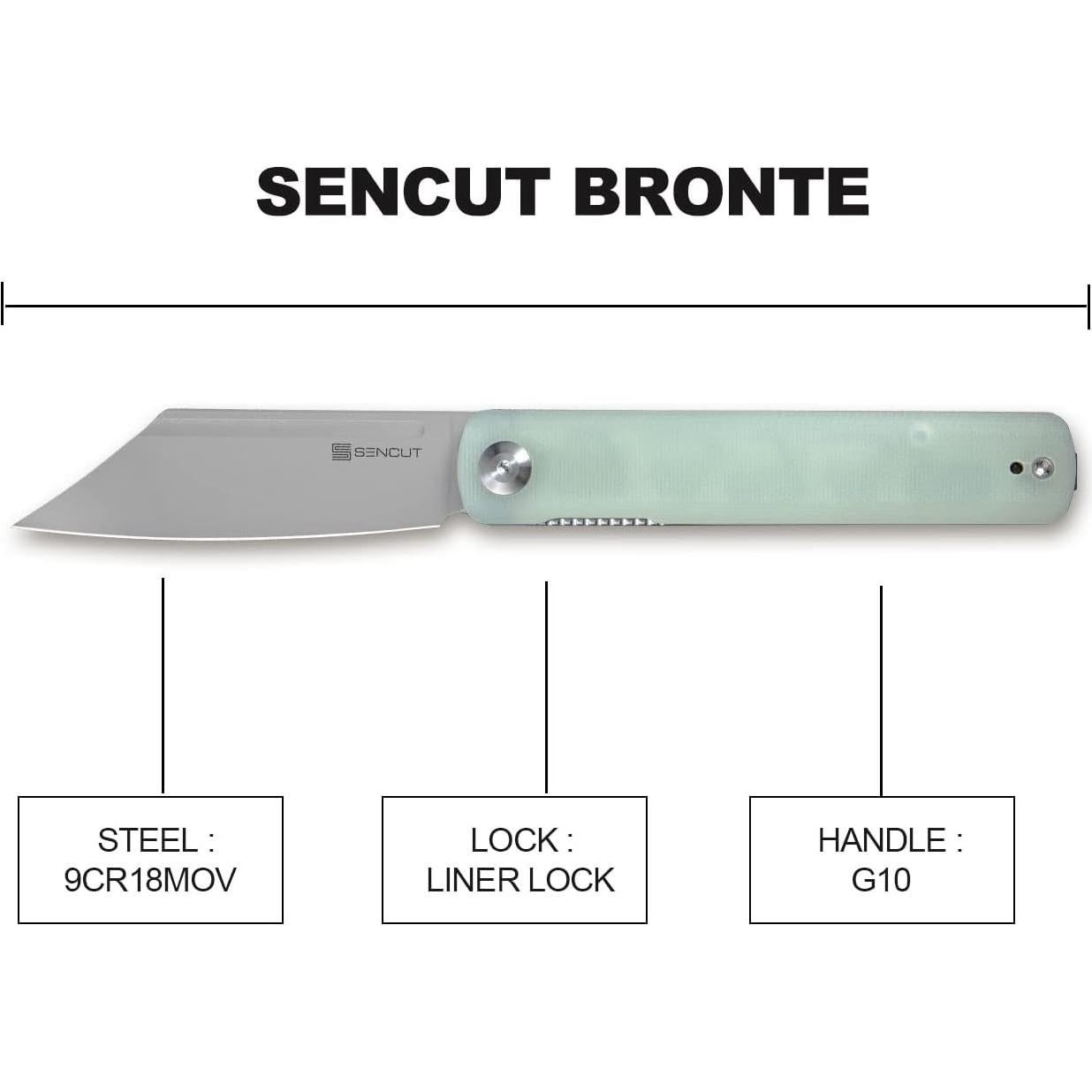 Cuchillo de bolsillo SENCUT Bronte SA08C 8.59 cm G10