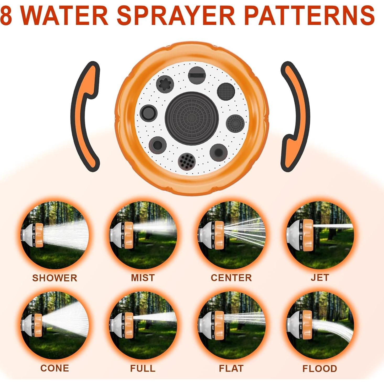 Upgraded Dog Wash Hose Attachment, Dog Shower Attachment,8-in-1 Mode Dog Shampoo Sprayer with 3.5oz 100cc Soap Dispenser, for Pet Washing Irrigated Lawn Patio Car Cleaning