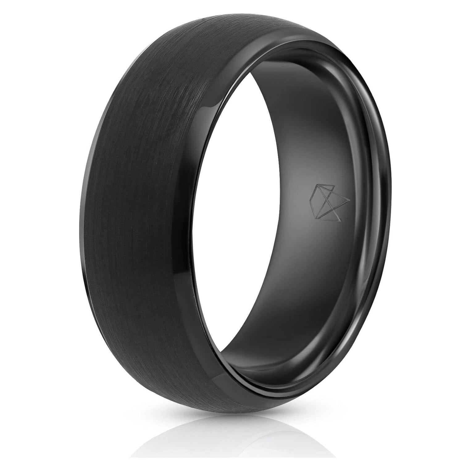 Anillo de Boda Tungsteno EMBR 8mm Negro para Hombre