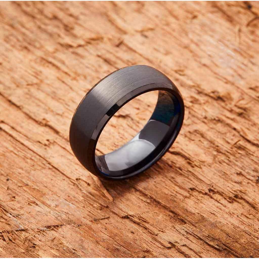 Anillo de Boda Tungsteno EMBR 8mm Negro para Hombre