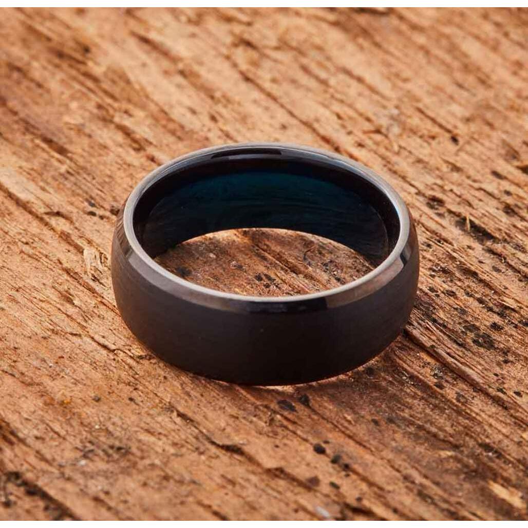 Anillo de Boda Tungsteno EMBR 8mm Negro para Hombre