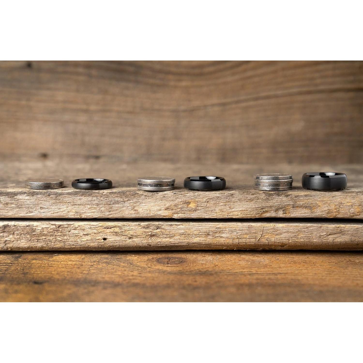 Anillo de Boda Tungsteno EMBR 8mm Negro para Hombre