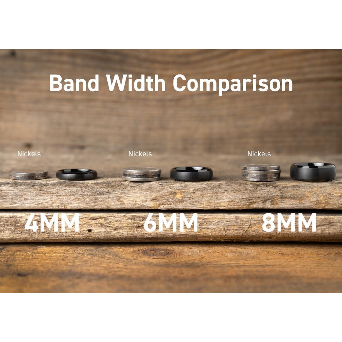 Anillo de Boda Tungsteno EMBR 8mm Negro para Hombre