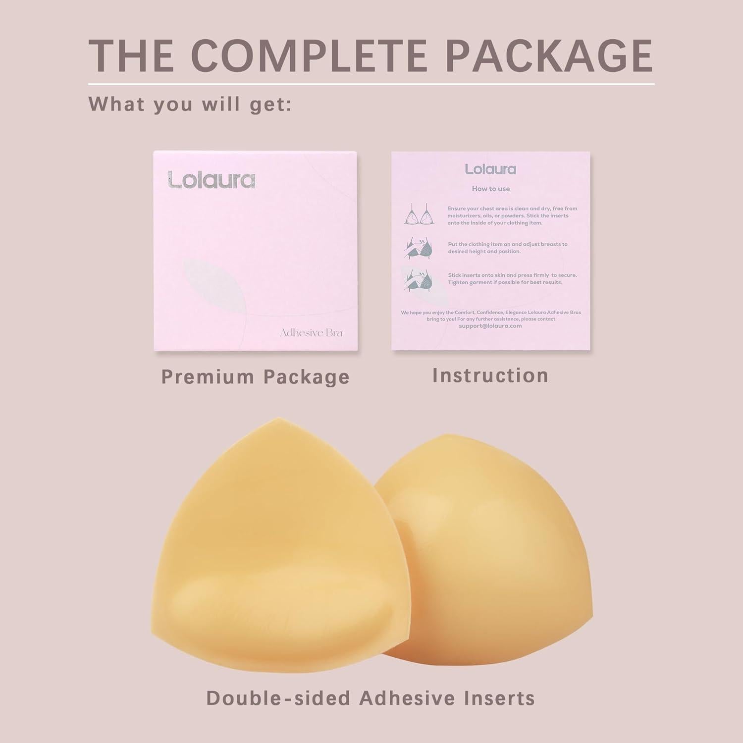 Sujetador Adhesivo Doble Cara Lolaura - Realce para Bikinis