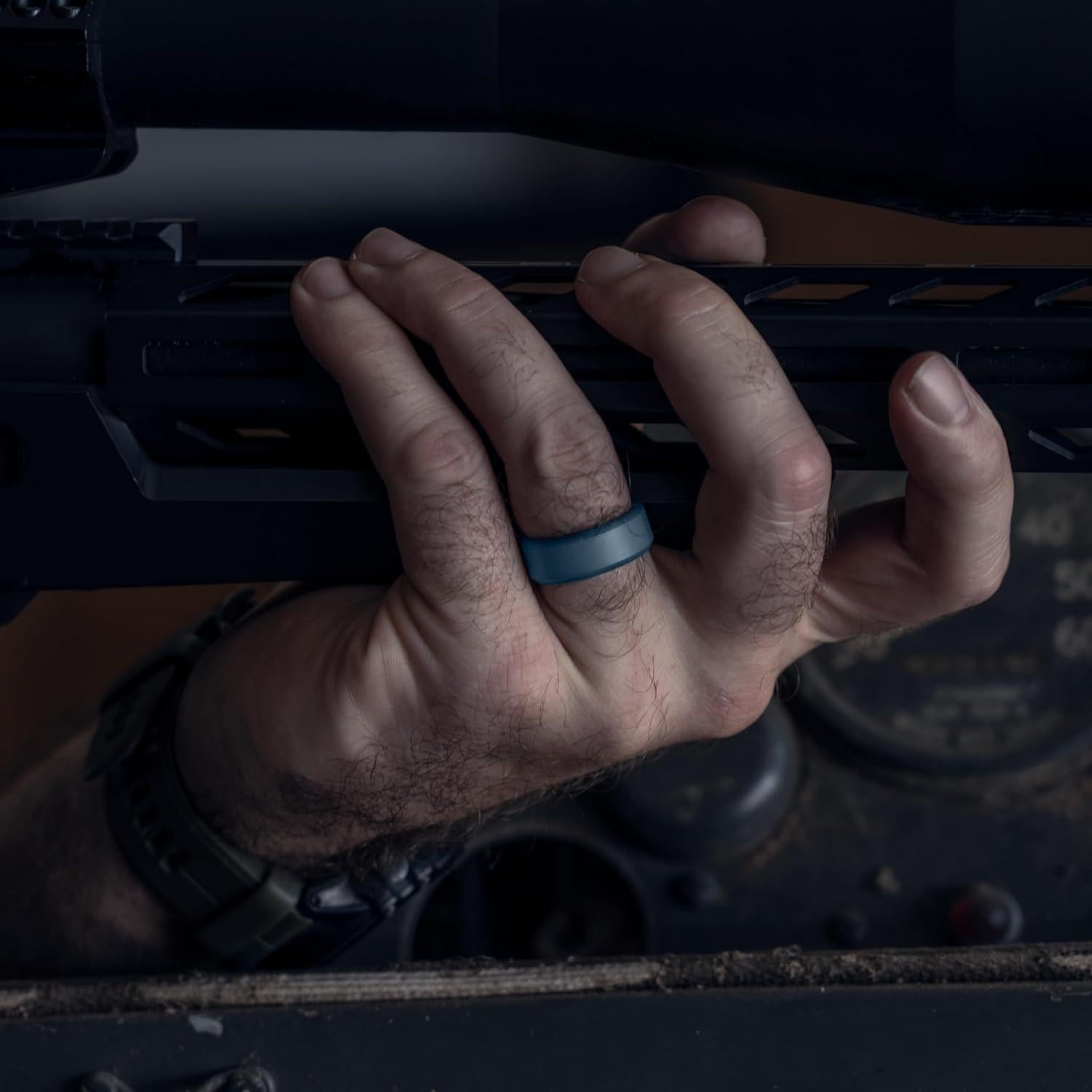 Anillo de Silicona RIFLD para Hombres Azul 9 - Impermeable