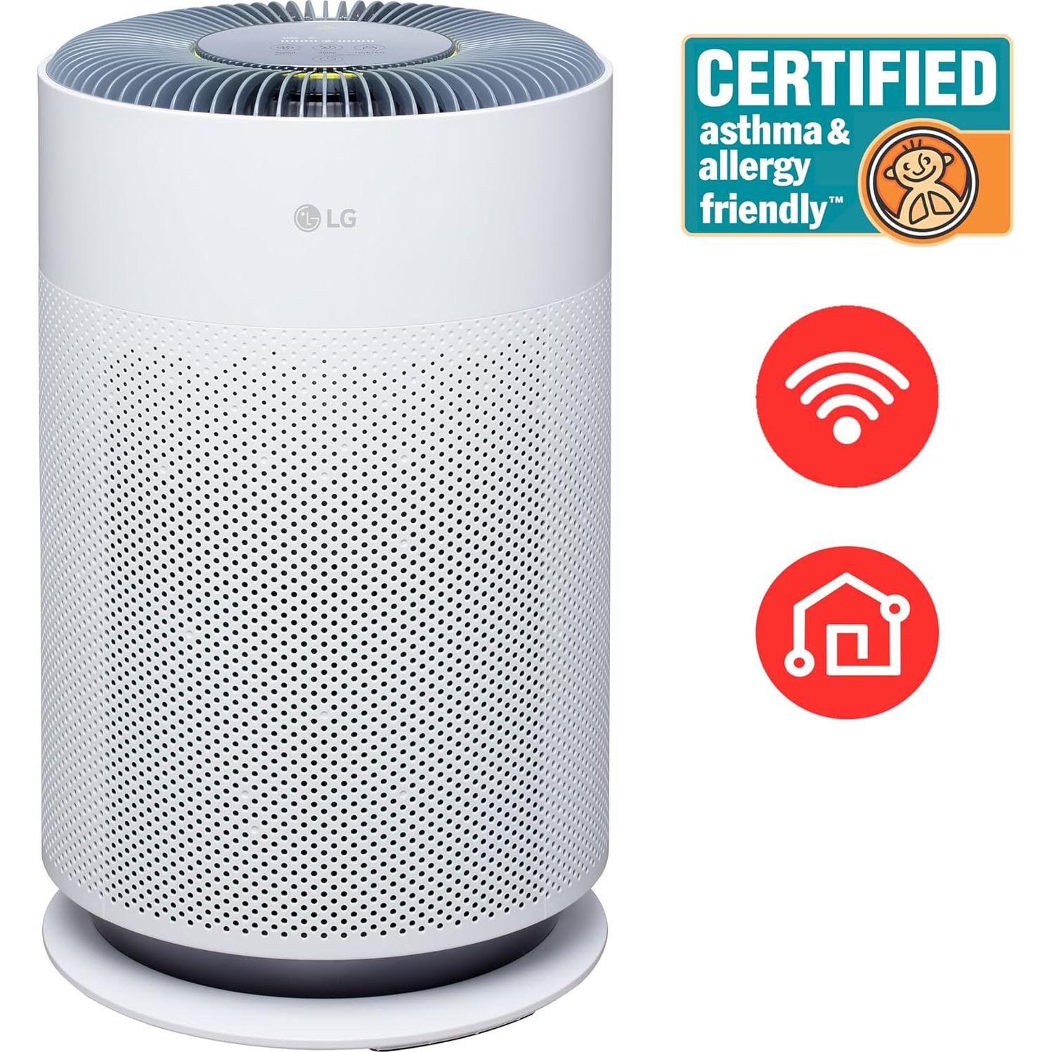 Purificador de aire LG PuriCare 360, HEPA, 191 m², WiFi