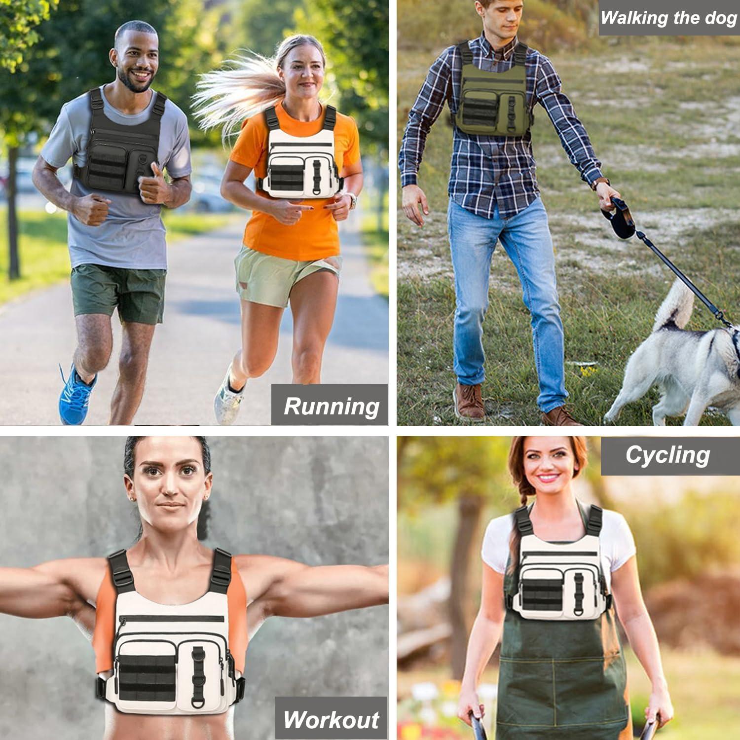 Mochila de Pecho Criuage Wdhf Ligera y Ajustable