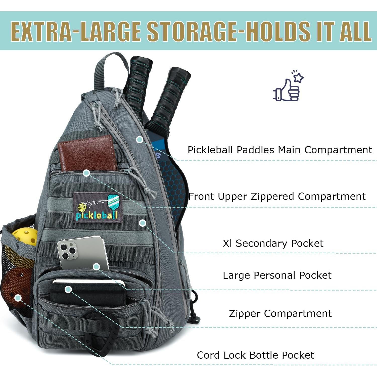Bolsa de Pickleball SunForMorning Nbl11-ck002-03 40L Gris