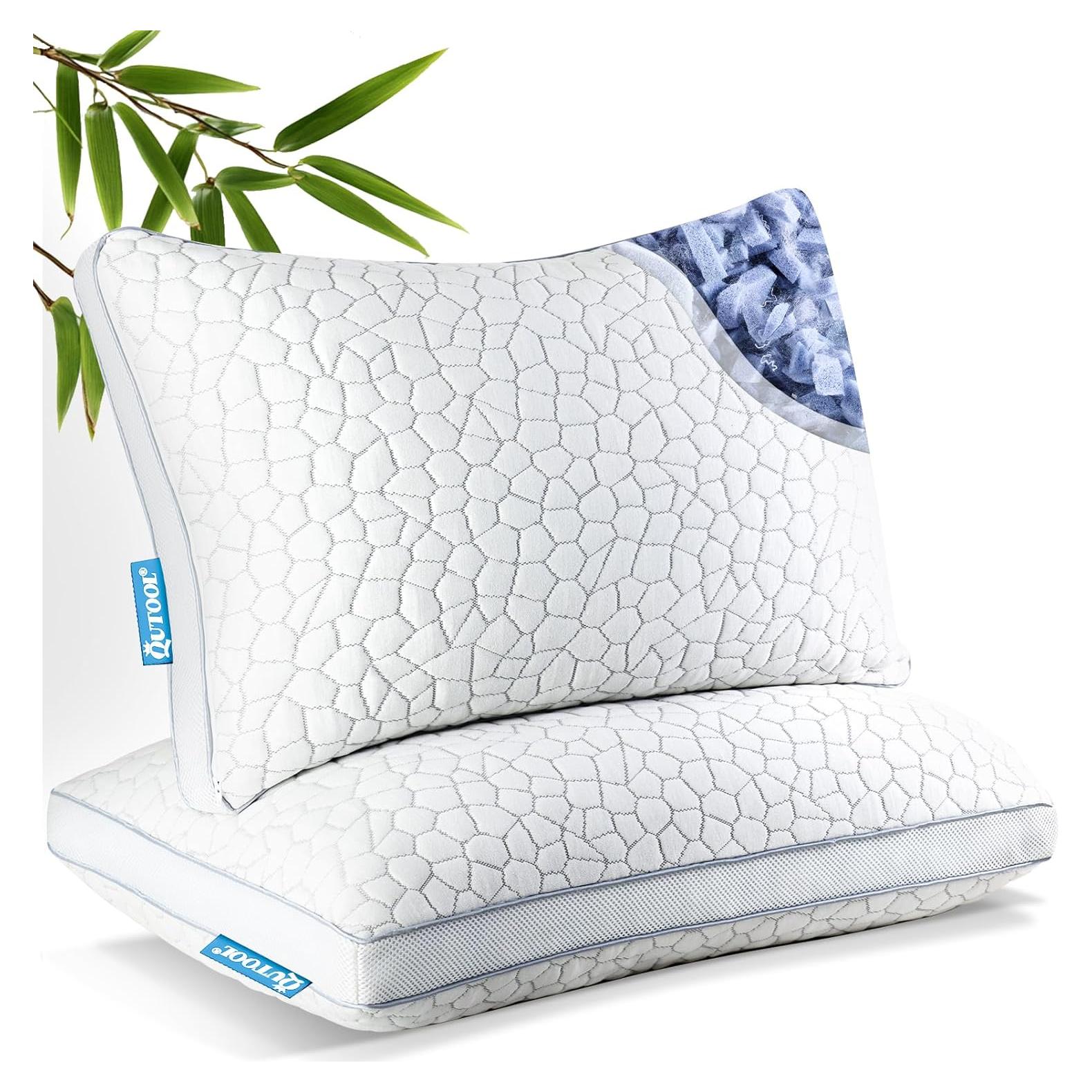 Cojines de Espuma Viscoelástica QUTOOL Tamaño Reina Set de 2
