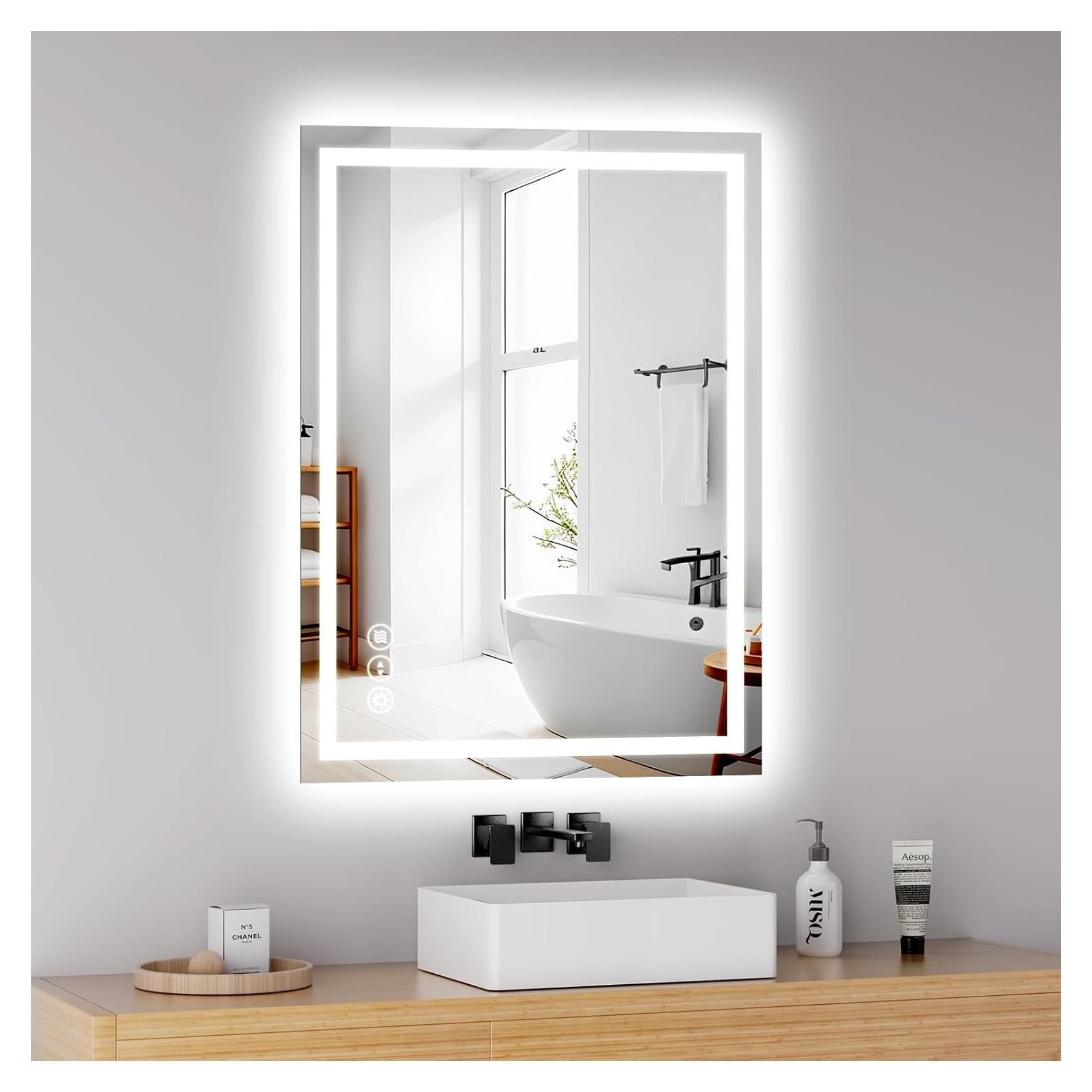 Espejo de Baño LED Zeerry 50.8x71.1cm Anti-vaho Táctil