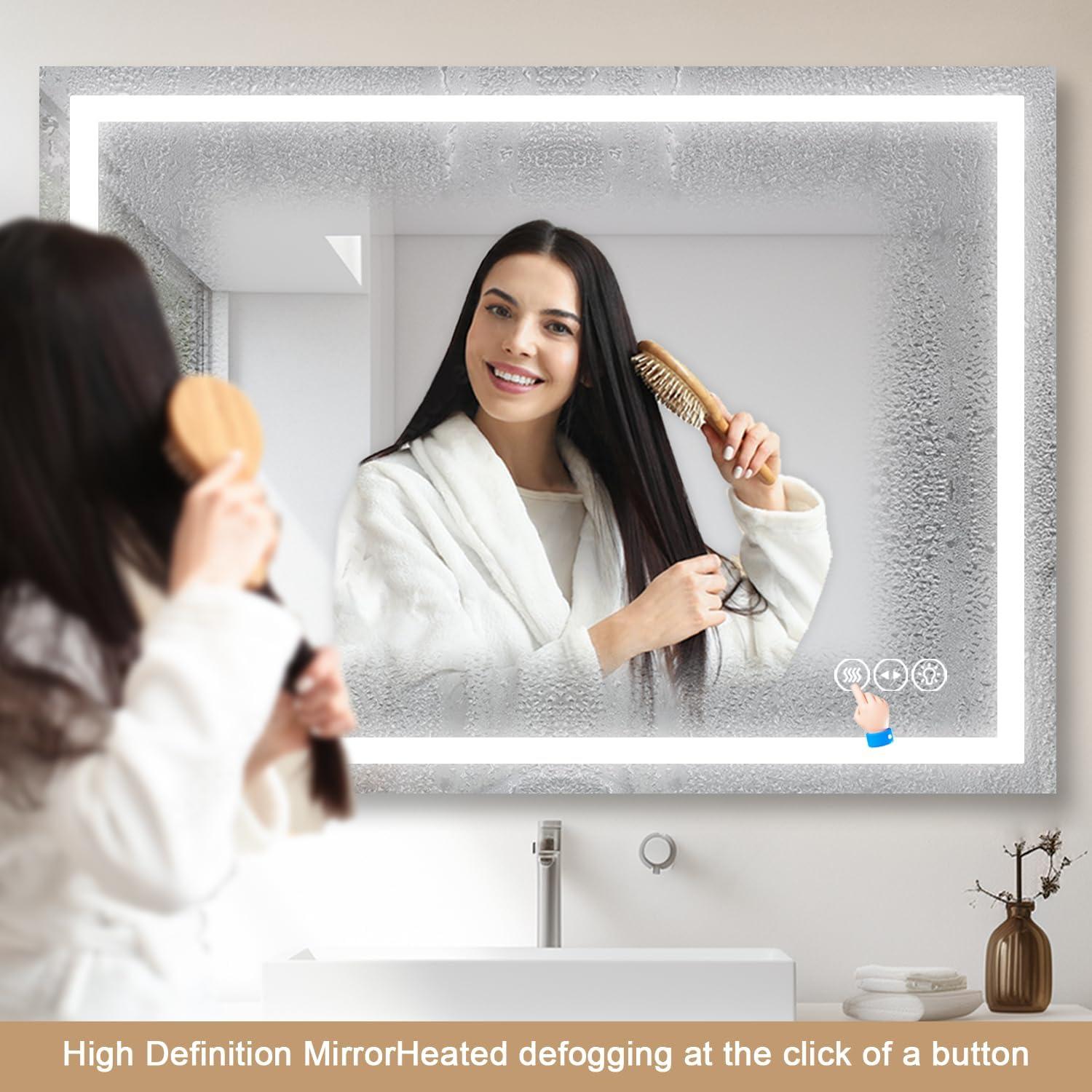 Espejo de Baño LED Zeerry 50.8x71.1cm Anti-vaho Táctil