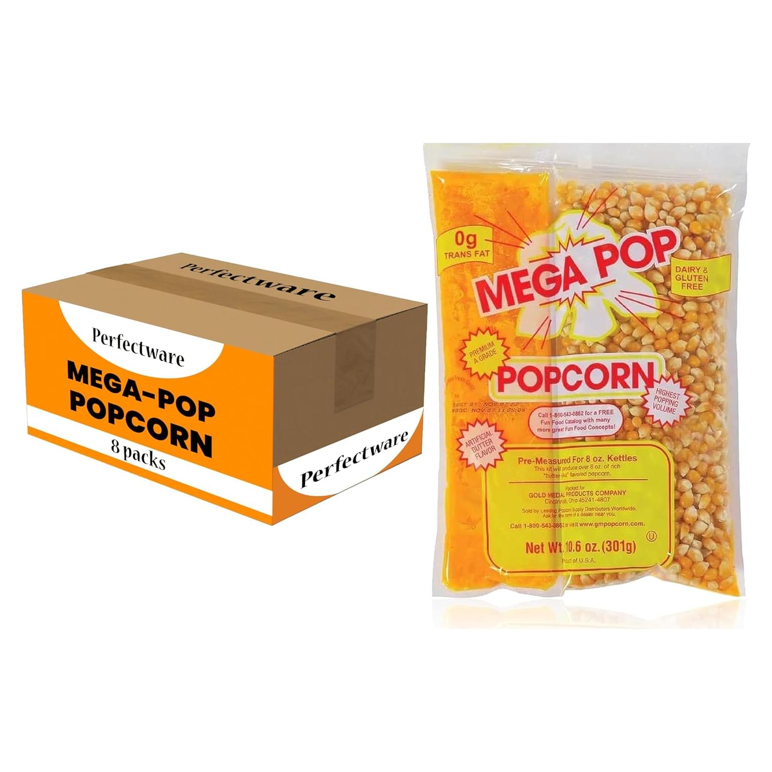 Paquete de 8 porciones de palomitas de maíz Perfectware 113g