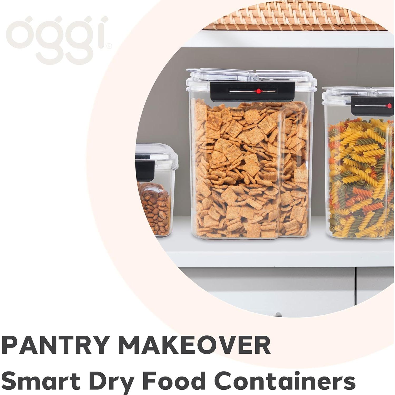 Contenedores de Almacenamiento Oggi Easi Grip, Juego de 4, 0.68-3.8 lt