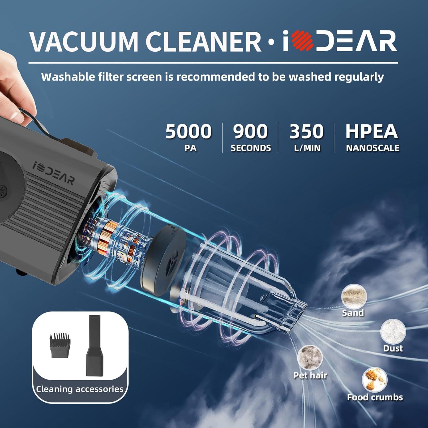 Arrancador de coche iODEAR S8 1000A con compresor y aspiradora