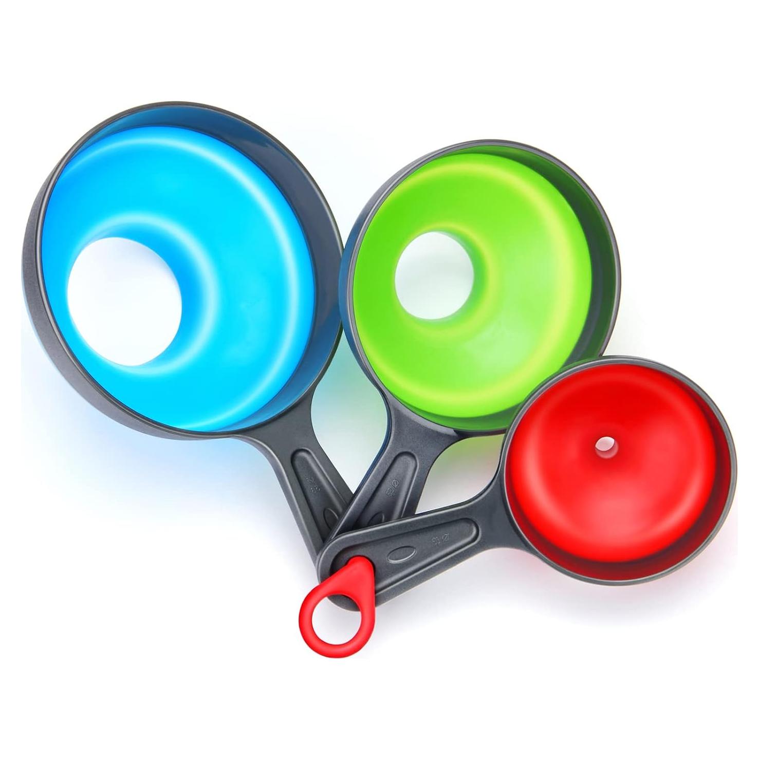 Conjunto de 3 embudos colapsables Dokpod para cocina