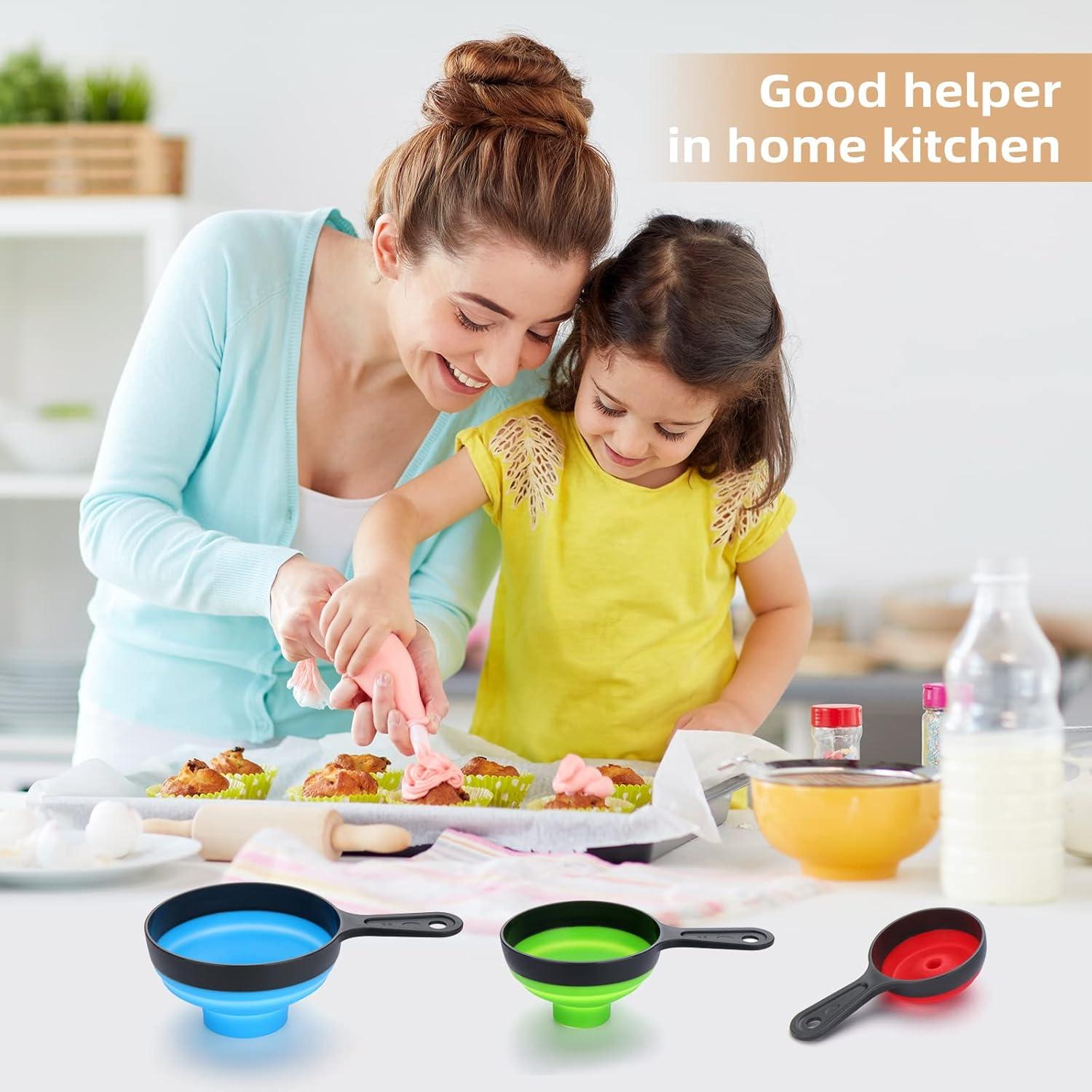 Conjunto de 3 embudos colapsables Dokpod para cocina