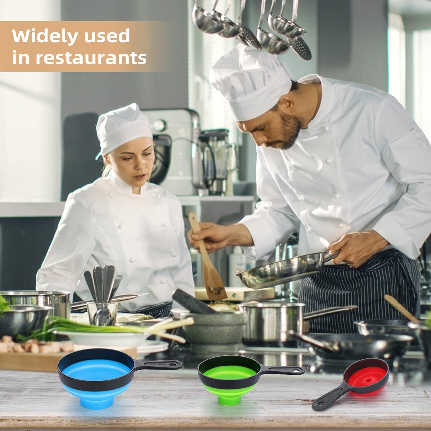 Conjunto de 3 embudos colapsables Dokpod para cocina