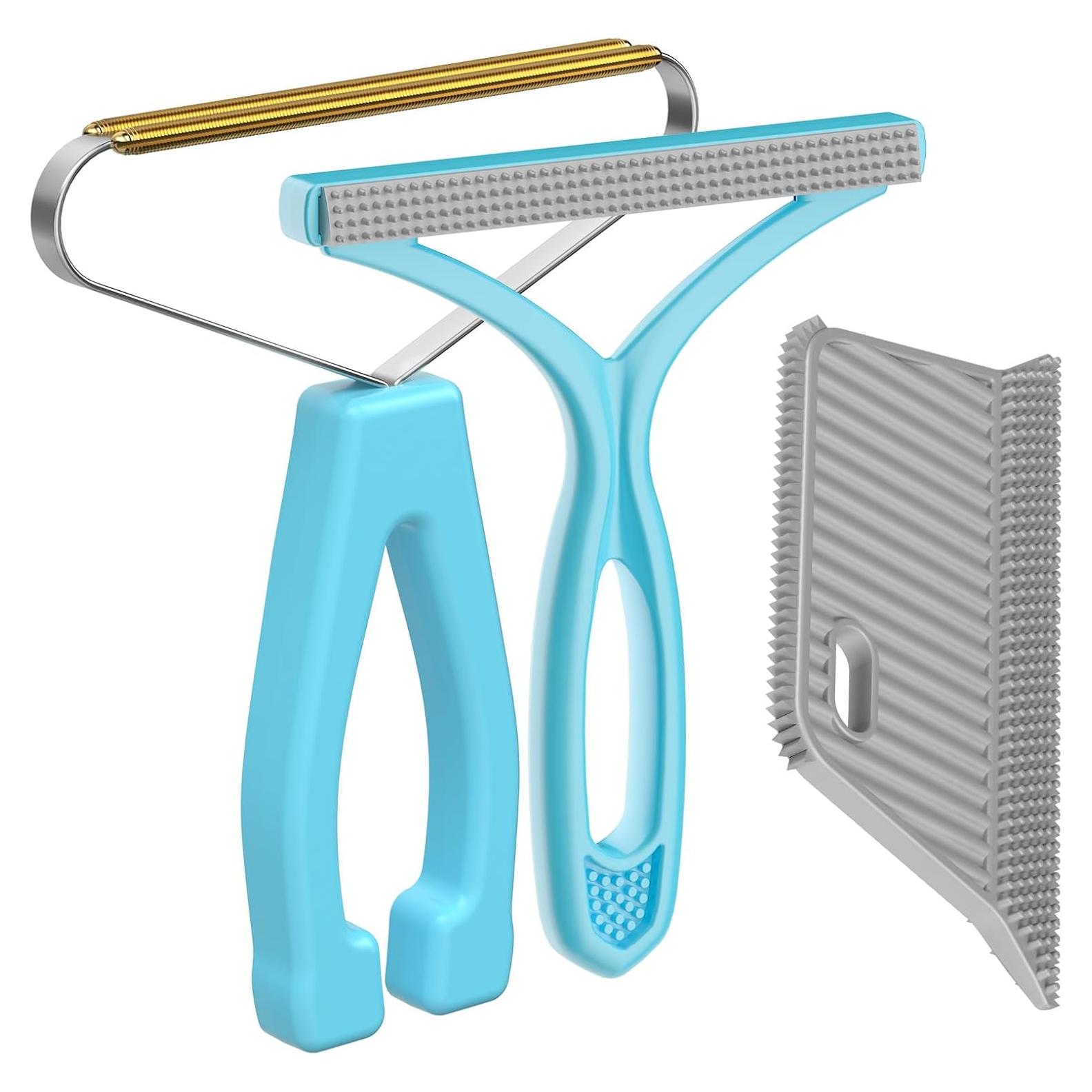 Lint Remover 3-Pack,Lint Shaver Cleaner Pro,Carpet Rake,Lint Brush,Fur Removal Tool,Portable Carpet Scraper,Clothes,Car Mats,Couch,Pet Bed,Furniture