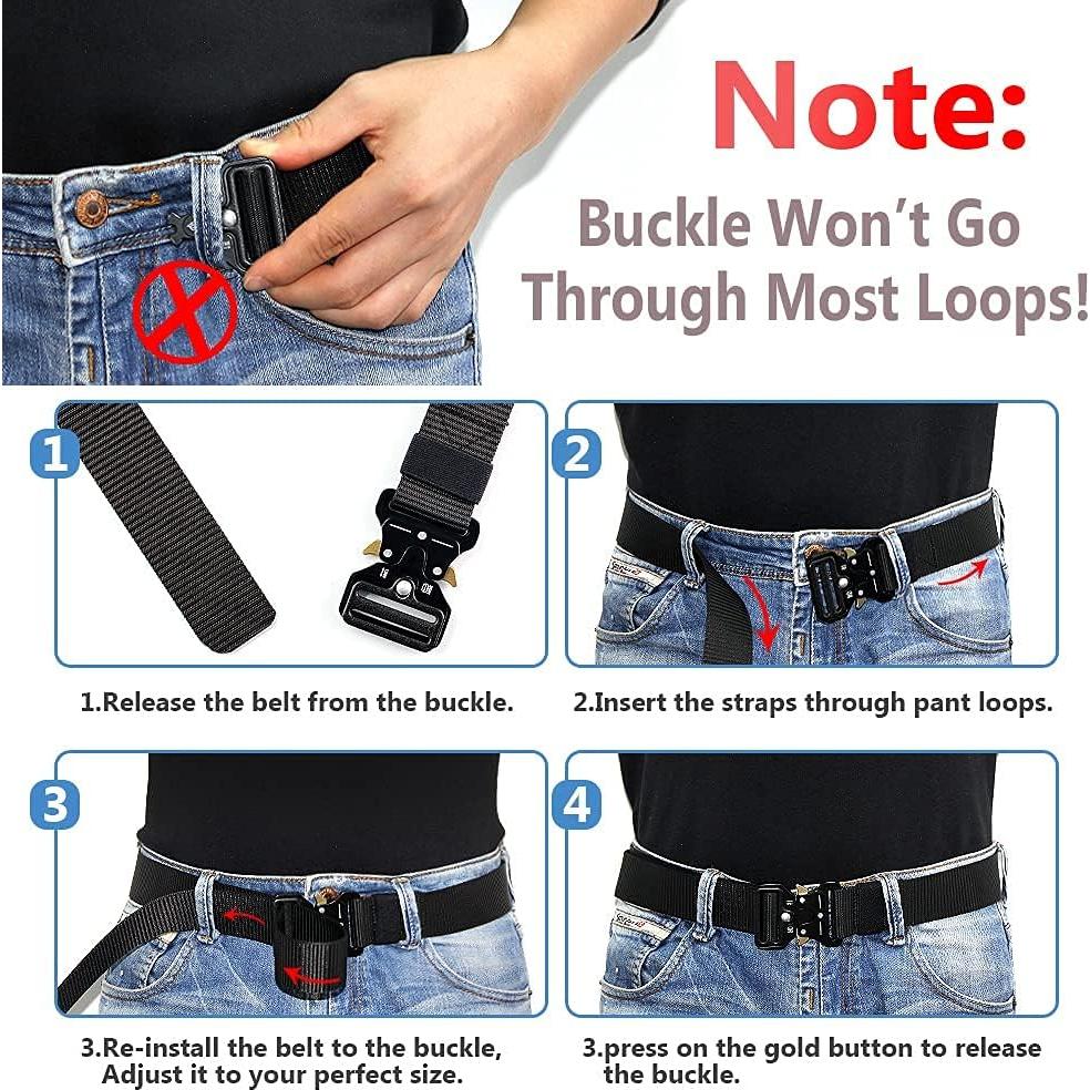 Cinturón Táctico DOOPAI Nylon Militar Ajustable 28-42 cm