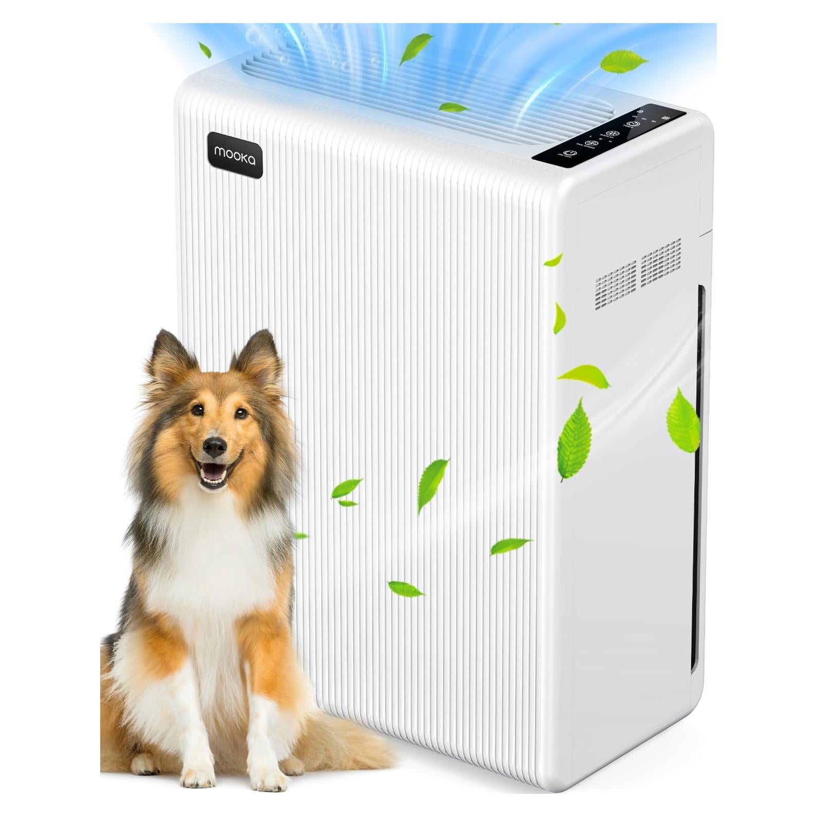 Purificador de Aire MOOKA E-300L HEPA 161 m² Blanco