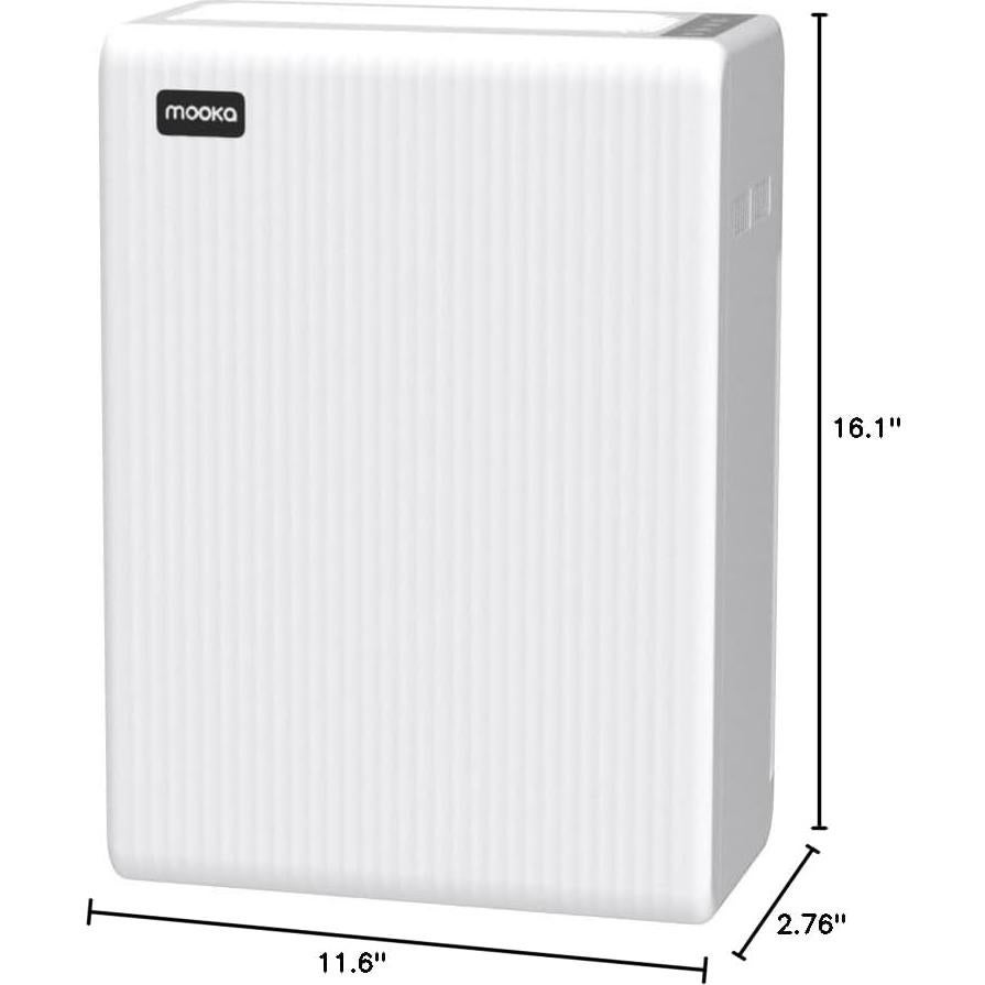 Purificador de Aire MOOKA E-300L HEPA 161 m² Blanco