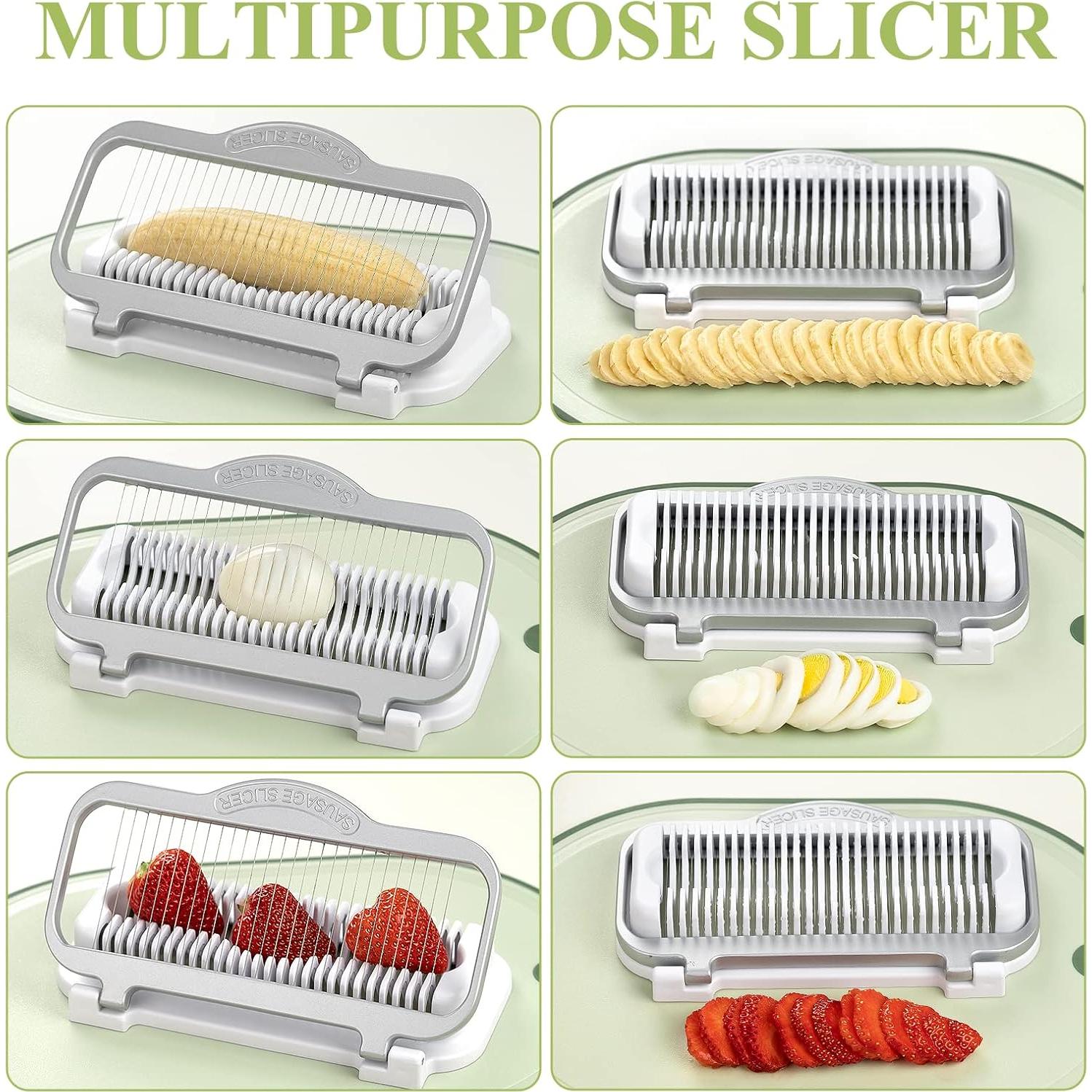 Cortador Multifuncional de Huevos y Frutas YFYTL - Aluminio y Acero Inoxidable