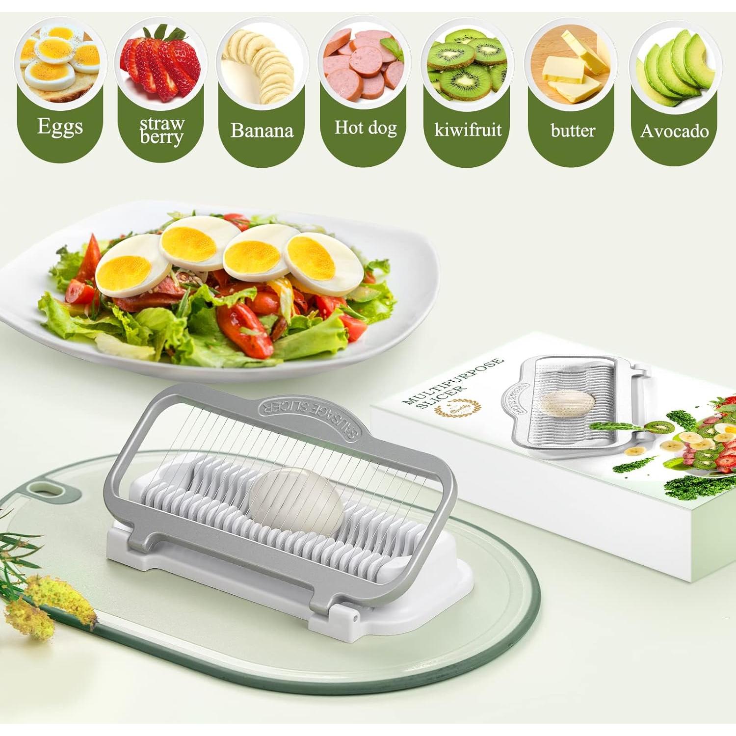 Cortador Multifuncional de Huevos y Frutas YFYTL - Aluminio y Acero Inoxidable