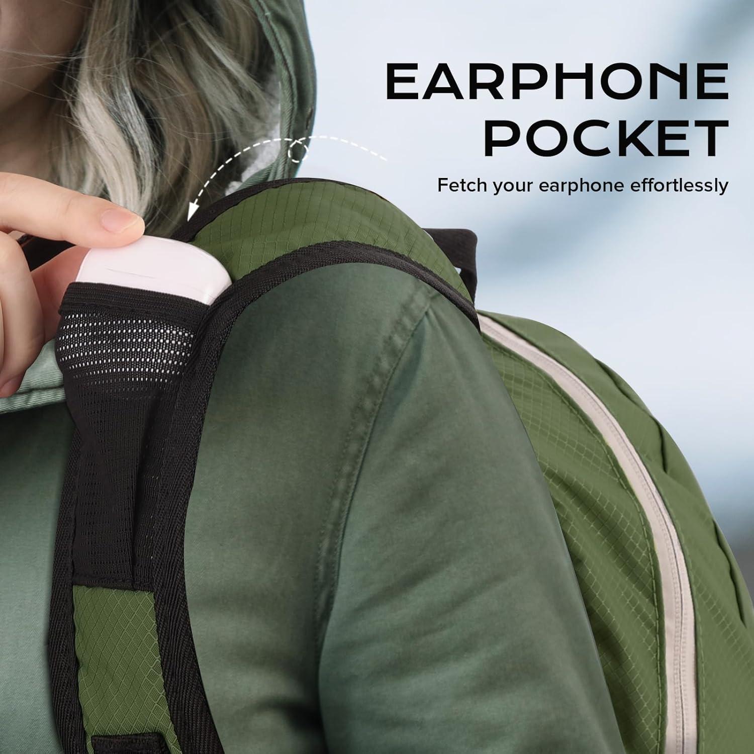 15L Water-resistant Hiking Daypack, Small Backpack Travel Outdoor, Lightweight Day Pack with Tool Loops