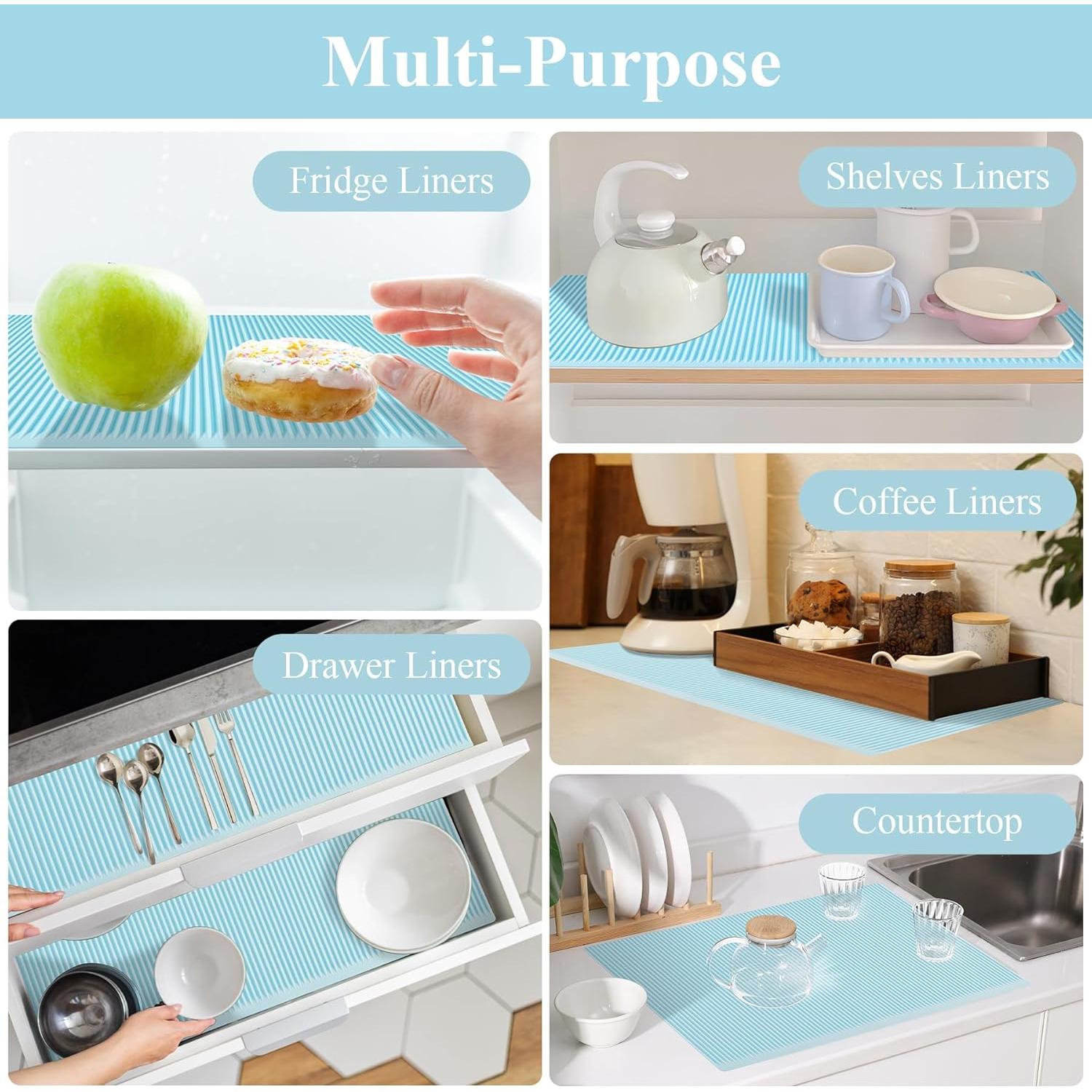 Forros de Refrigerador de Silicona Meiliweser 44.5x30cm Azul