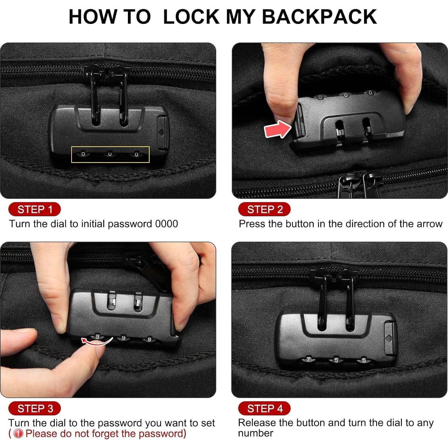 Mochila LOVEVOOK 17" Antirrobo USB Impermeable Negra