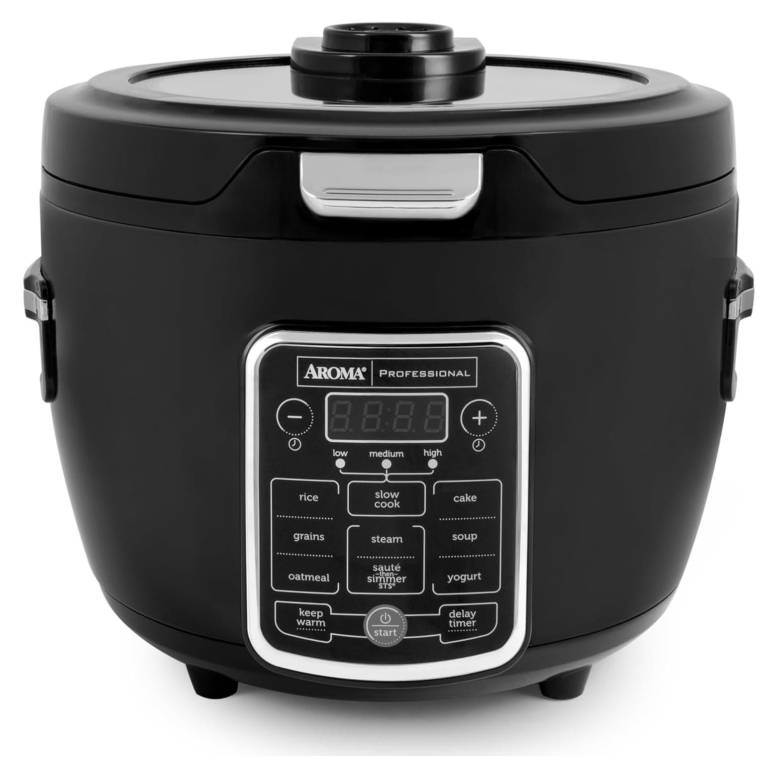 Olla Arrocera Aroma ARC-1230B 10 Tazas Tapa de Vidrio