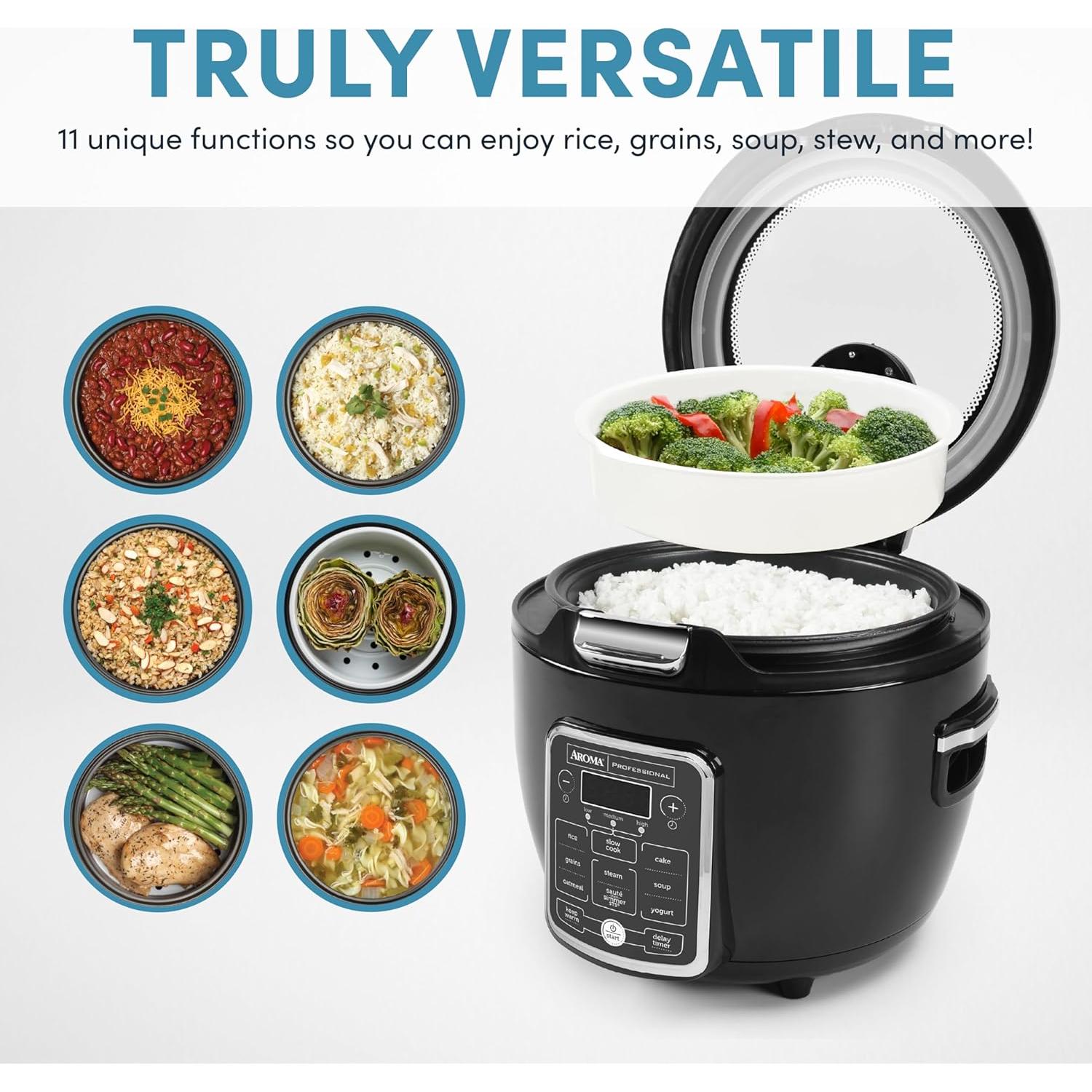 Olla Arrocera Aroma ARC-1230B 10 Tazas Tapa de Vidrio