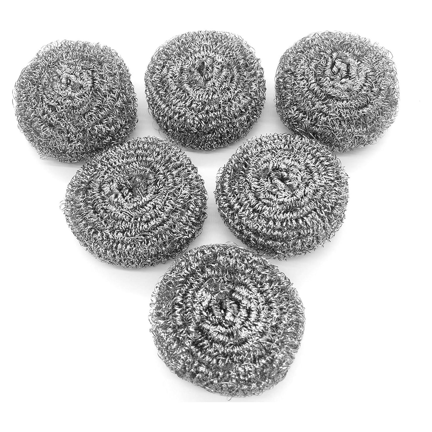 Paquete de 6 estropajos de acero inoxidable KTOJOY 7.6 cm