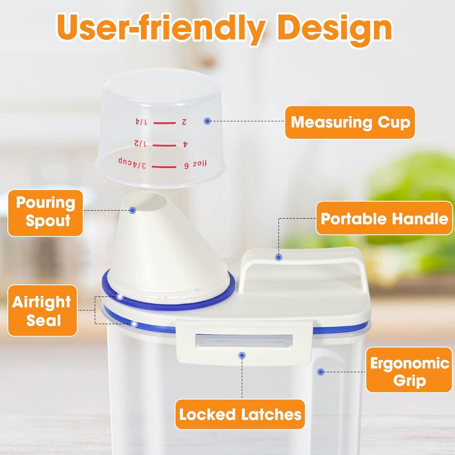 Contenedor de Almacenamiento de Arroz TBMax 2L con Taza Medidora