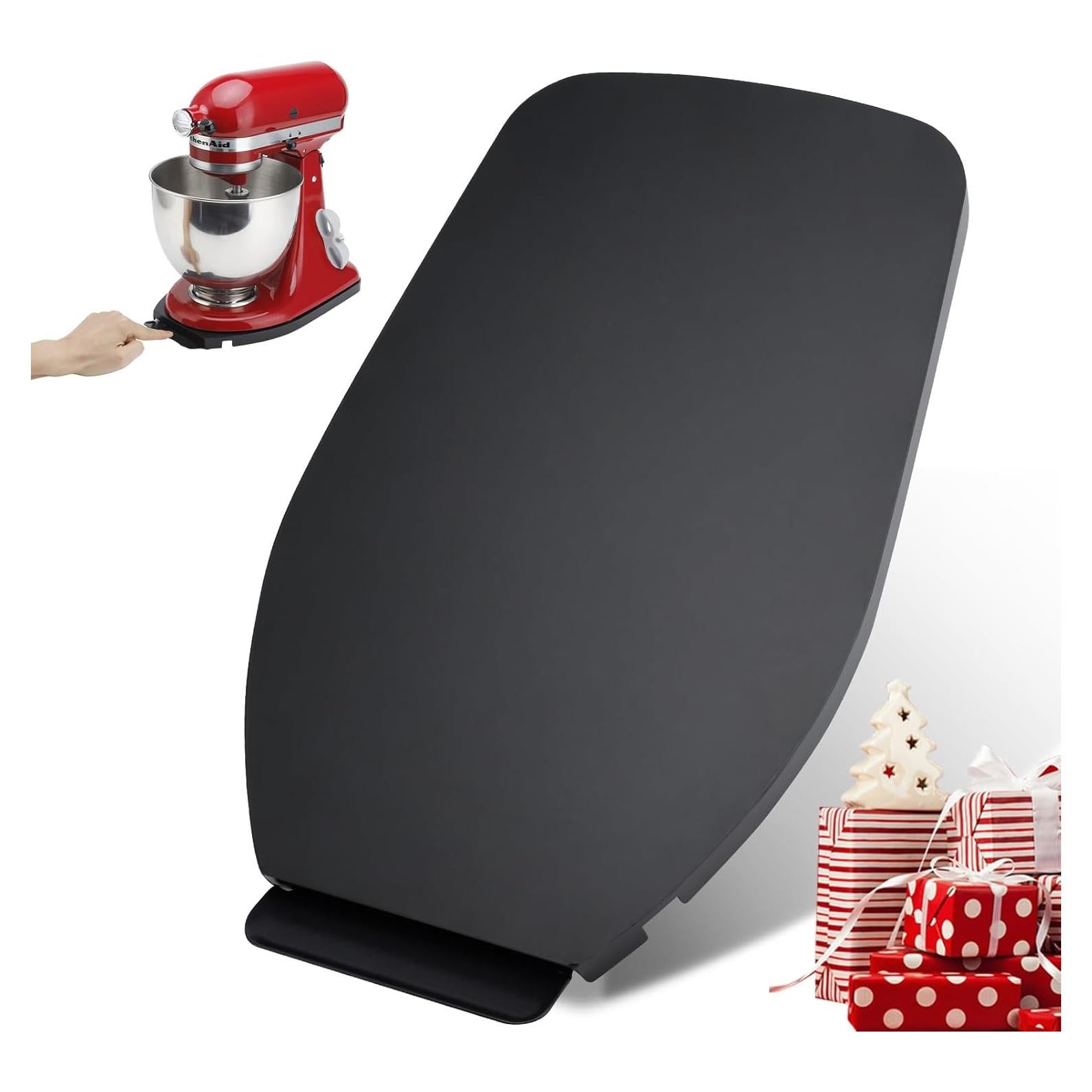 Sliding Tray for KitchenAid Stand Mixer 4.5-5 Qt,Kitchen Appliance Slide Tray with Smooth Rolling Wheels, Metal Black Rolling Tray Easy Moving Slider for Kitchen Countertop Appliances