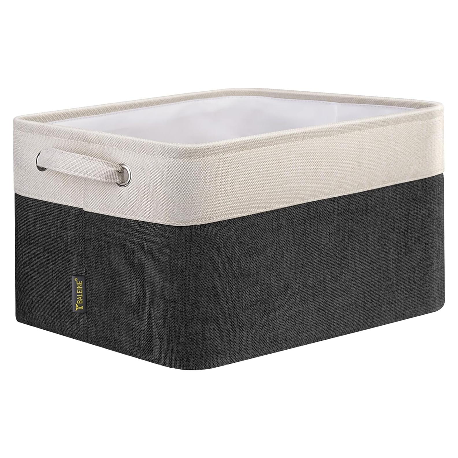 Cesta de Almacenamiento de Tela BALEINE 30.48x20.32cm Negra