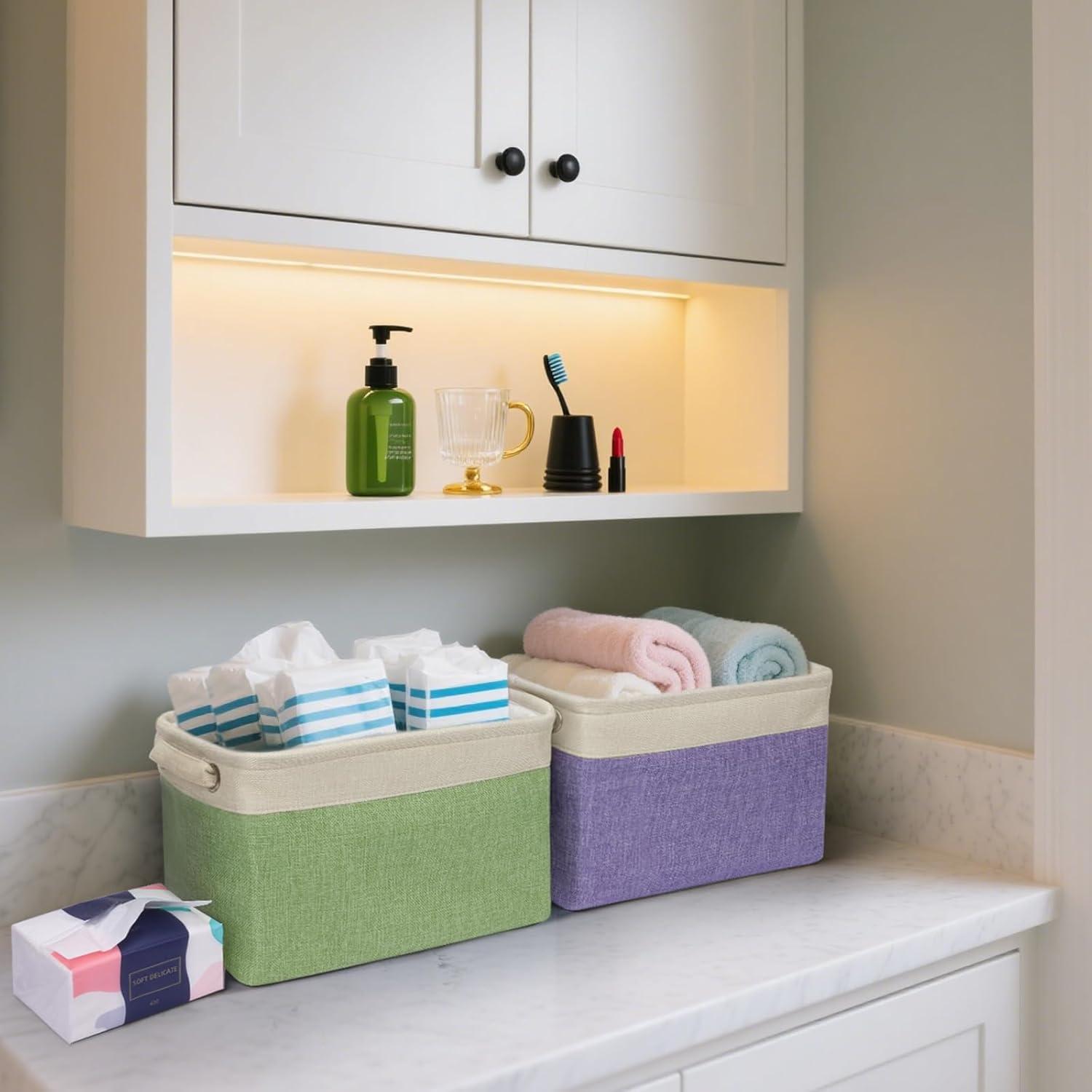 Cesta de Almacenamiento de Tela BALEINE 30.48x20.32cm Negra