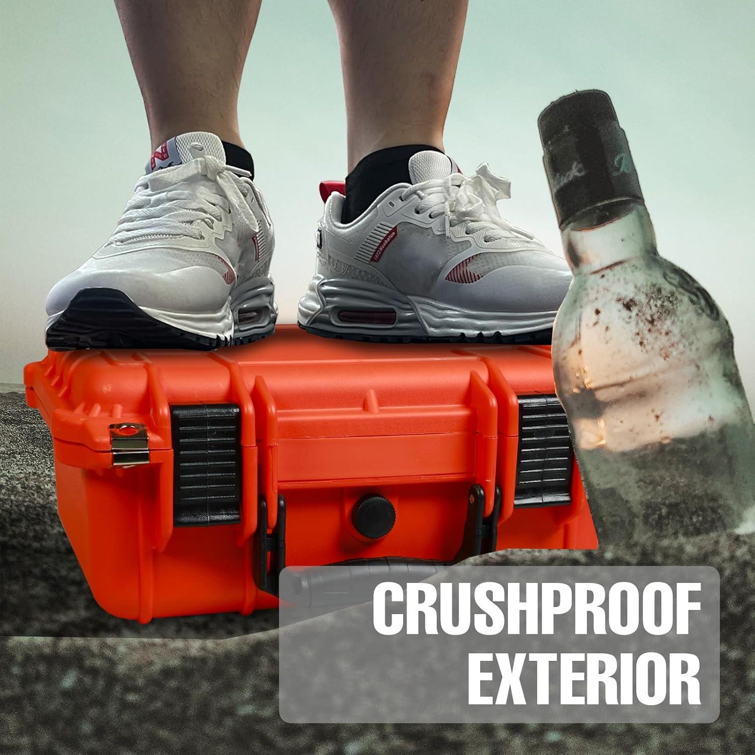 Funda Dura Impermeable para Cámara y Drones ASRTC3530-R Naranja