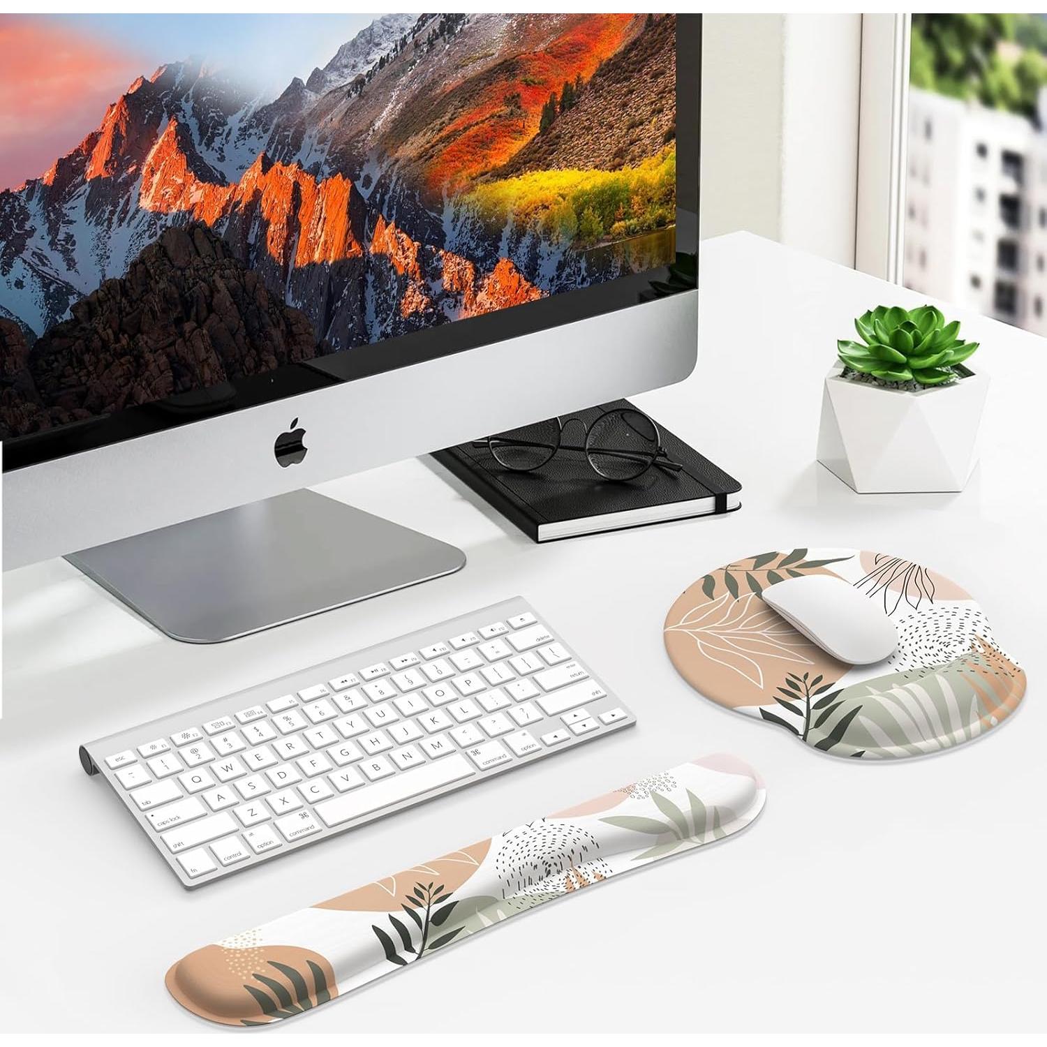 Alfombrilla de Ratón Ergonómica iLeadon con Soporte para Muñeca 3 en 1