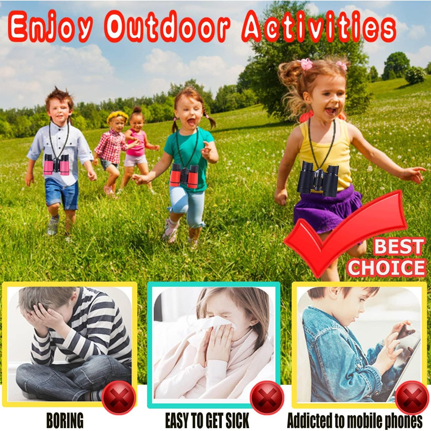 Binoculares para Niños MINJOY 4x30mm Compactos Plegables