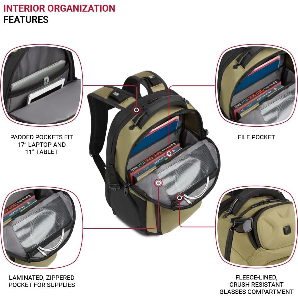 Mochila para Laptop SwissGear 6752 ScanSmart 17.75" Oliva