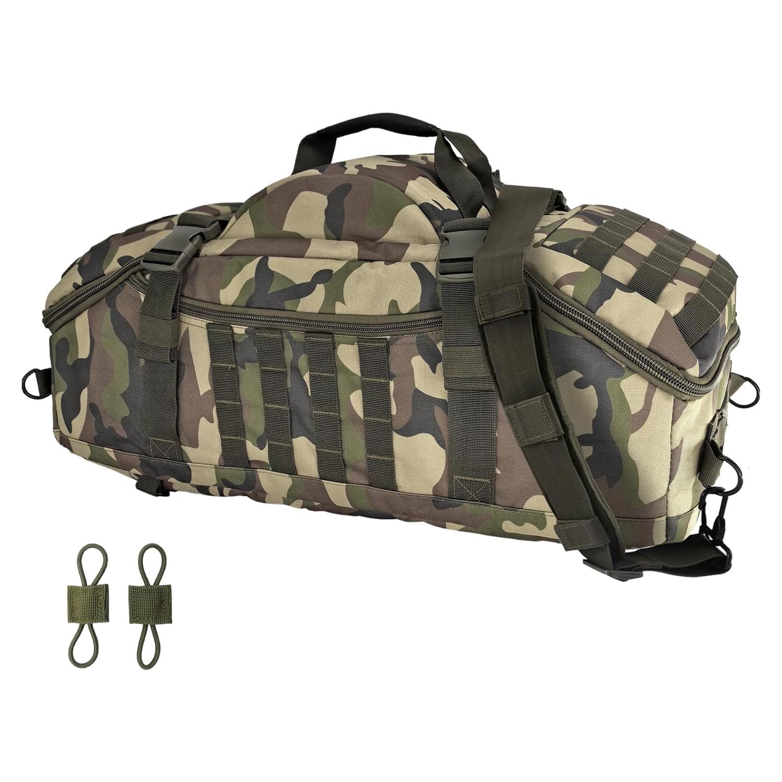Bolsa de viaje duffle 55L TP55L táctica militar Woodland