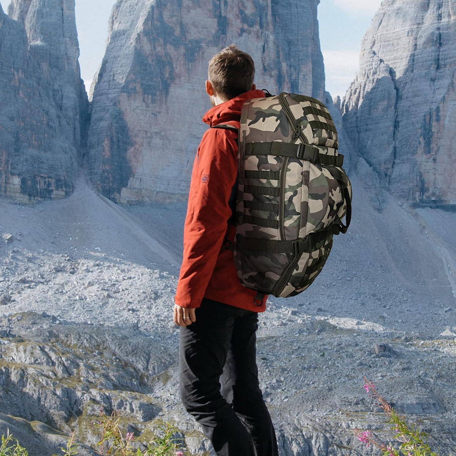 Bolsa de viaje duffle 55L TP55L táctica militar Woodland