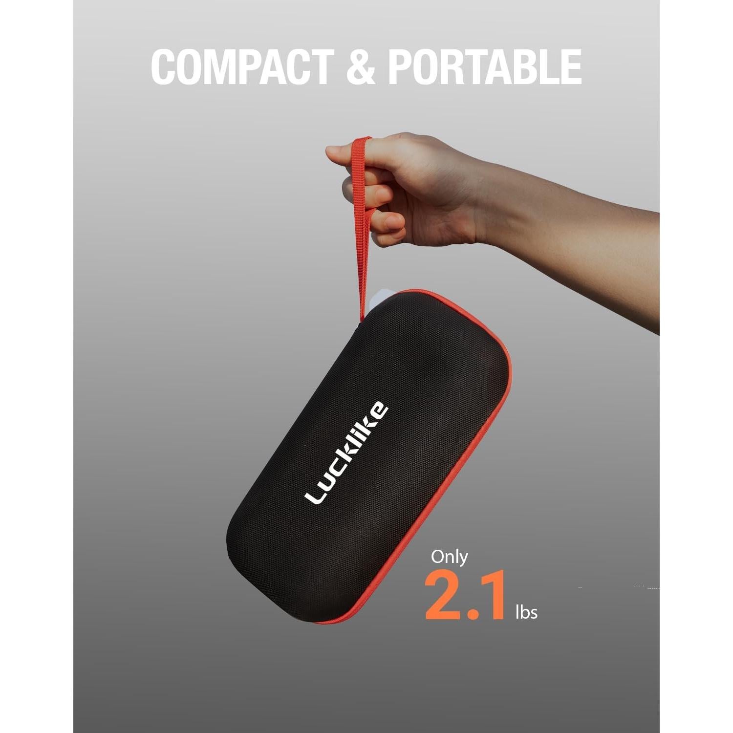 Lucklike Arrancador de Batería 3000A 12V con Luz LED